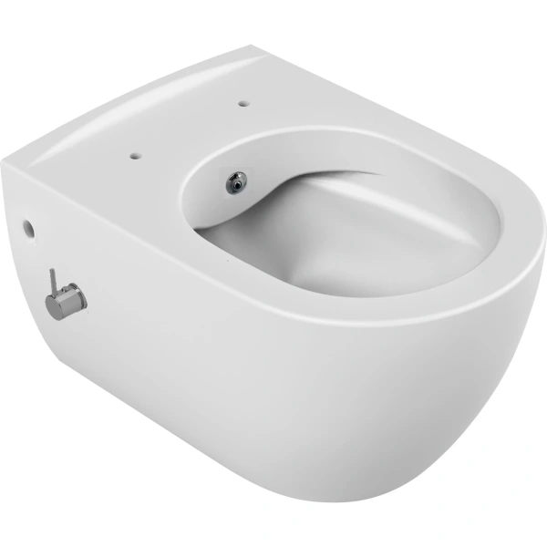 Унитаз подвесной Boheme Bianca 963-SET-2-MW безободковый, с функцией биде, с сиденьем микролифт, белый матовый