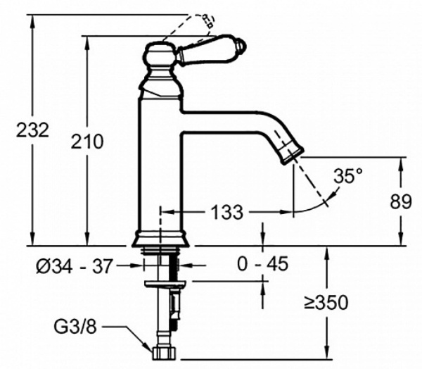 Смеситель для раковины Jacob Delafon Louise E24360-CP хром