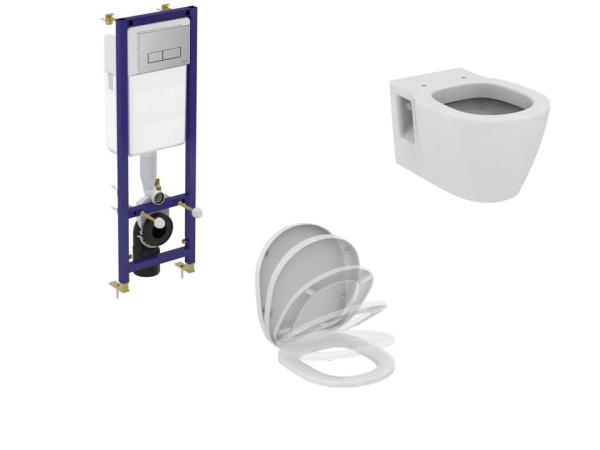 Комплект унитаз Ideal Standard W880101 с крышкой-сиденьем и инсталляцией