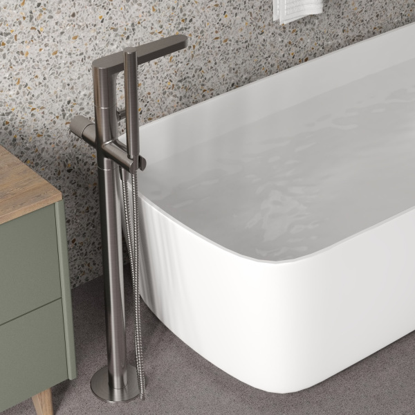 Смеситель для ванны WasserKRAFT Tauber 6421 сталь