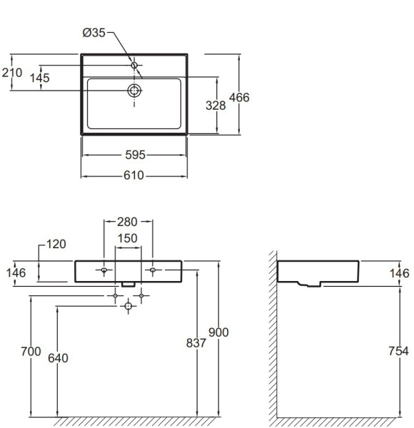 Раковина Jacob Delafon Vivienne EXBH112-00