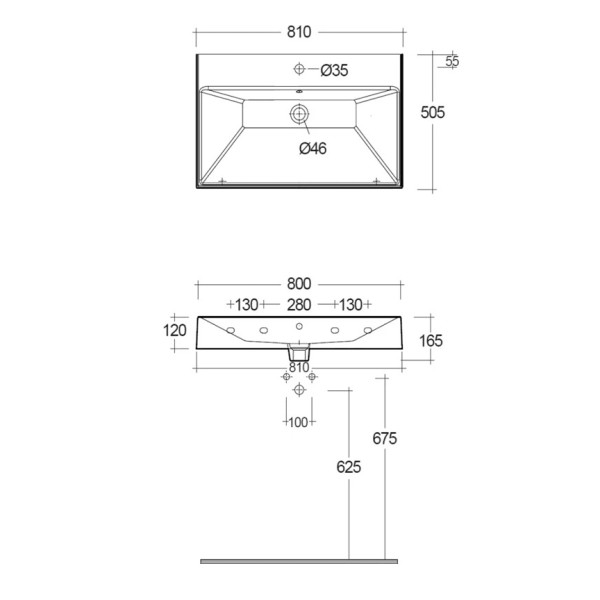 Раковина Kludi Resa 81 59WW81O2 светло-серая матовая