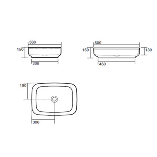 Раковина Kerasan Tribeca 60х38 см 514130 белый матовый