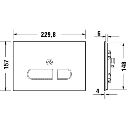 Клавиша смыва Duravit DuraSystem А2 WD5003012000
