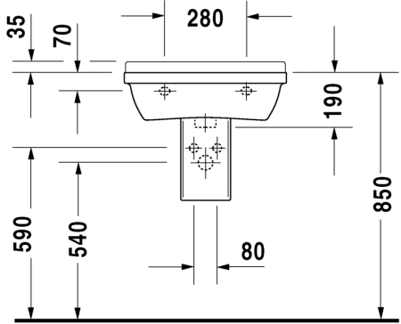 Раковина Duravit Starck 3 03005500001