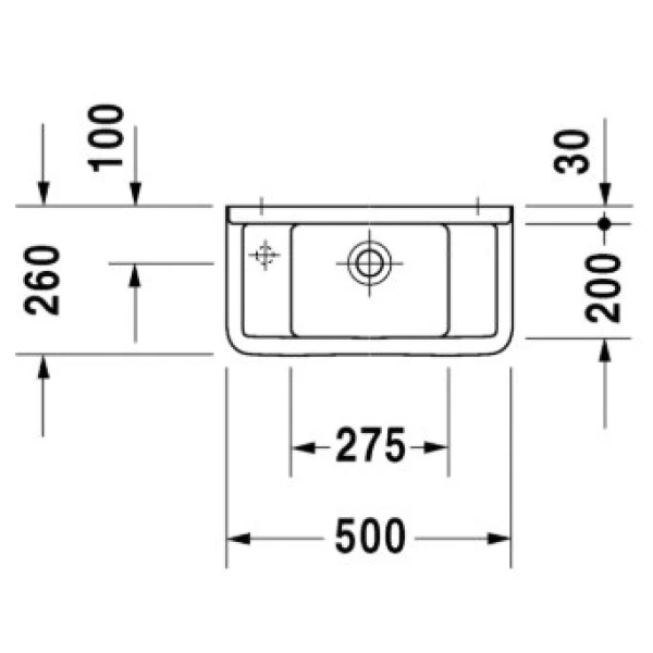 Раковина 50x26 см Duravit Starck 3 0751500009
