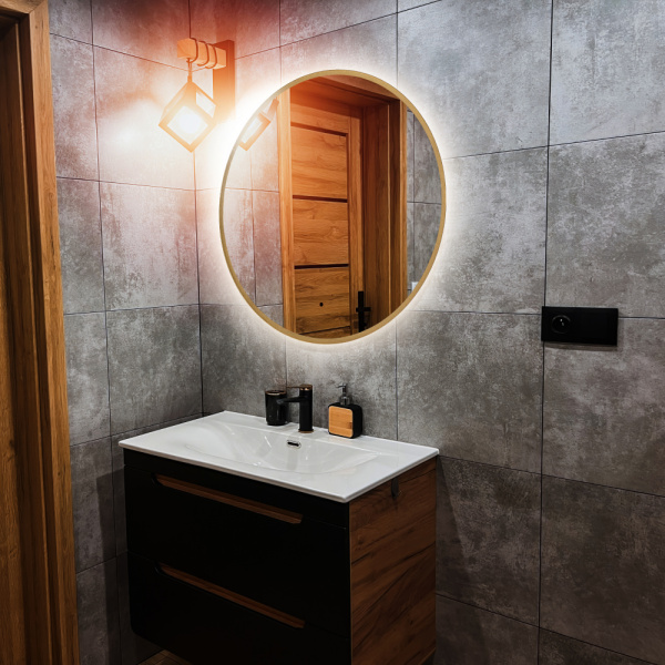 Зеркало с подсветкой Abber Mond AG6204SCG-0.77 золото