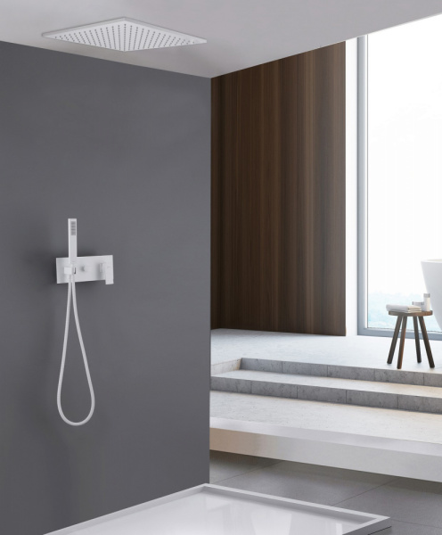 Душевой комплект Abber Daheim AF8221W белый матовый