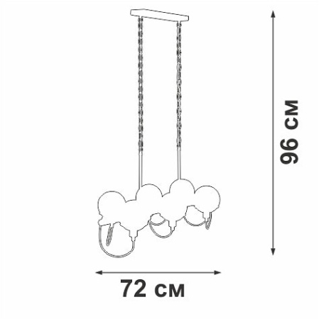 Подвесной светильник Vitaluce V2862 V2862-1/6