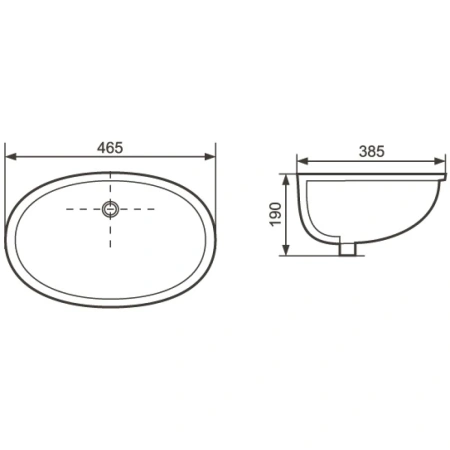 Раковина 46,5x38,5 см Aquatek AQ0181-00