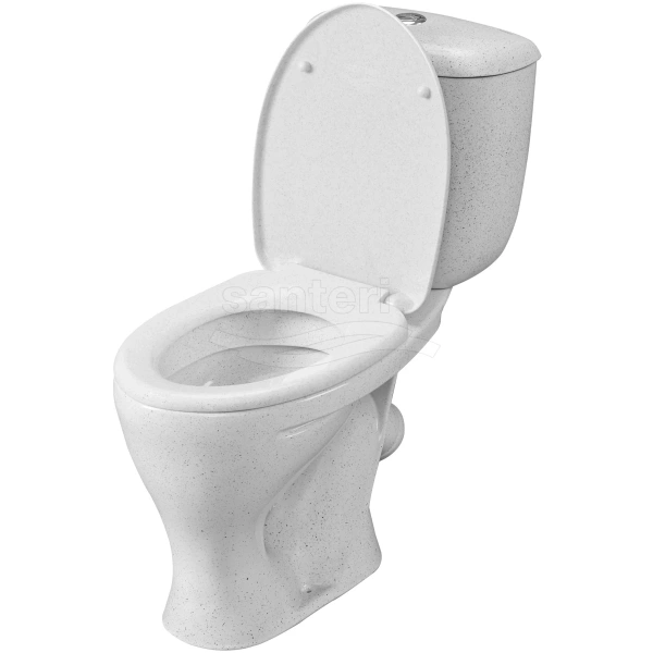 Унитаз-компакт Santeri Vorotinsky 1.P401.7.S01.00B.F (4607143318847) косой выпуск, с сиденьем, крап на белом