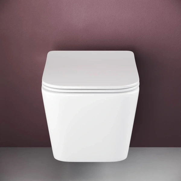 Унитаз подвесной Ceramica Nova Metric CN3007 безободковый, с сиденьем микролифт, белый
