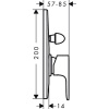 Смеситель для душа hansgrohe Rebris S 72449000 хром