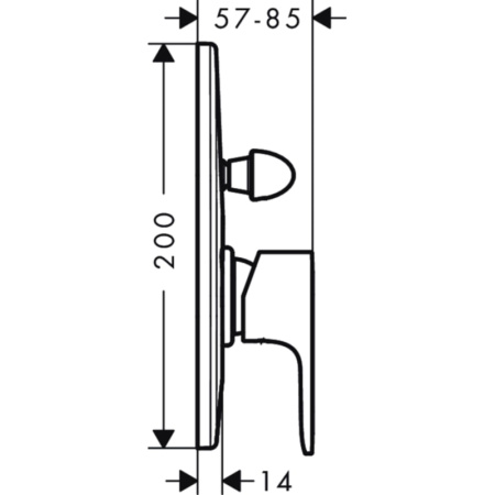 Смеситель для душа hansgrohe Rebris S 72449000 хром