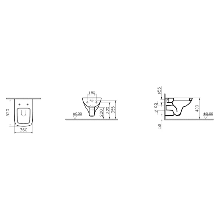 Унитаз подвесной Vitra S20 5507B003-0101