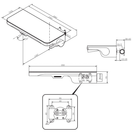 Смеситель для раковины AM.PM Func F8F72722 черный матовый