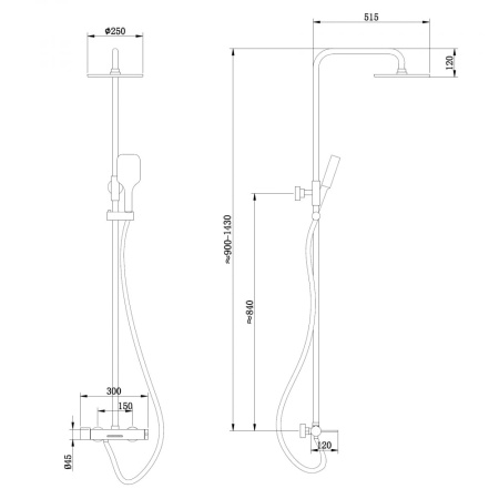 Душевая стойка Abber Emotion AF8816NGL никель