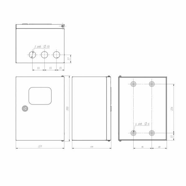 Электрический щиток накладной Эра  NO_SIMPLE_STM_SHMPg(okno)-00_IP54