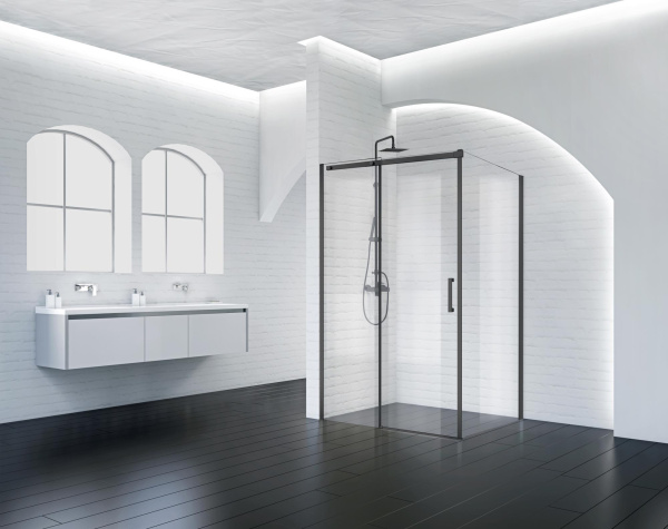 Душевой уголок BelBagno Acqua ACQUA-AH-1-130/90-C-NERO