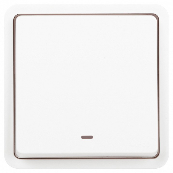 Переключатель одноклавишный с подсветкой Эра Эра Эксперт 11-1527-01