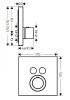 Внешняя часть термостата для душа Axor ShowerSelect 36715000