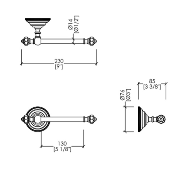 Держатель для туалетной Devon&Devon Black Diamond BLKD511CR хром