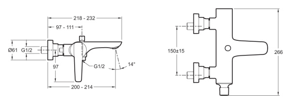 Смеситель для ванны Jacob Delafon ALEO+ E72319-CP