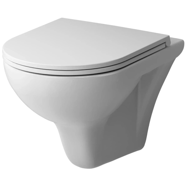 Унитаз подвесной AM.PM Gem C901700SC безободковый, с сиденьем микролифт, белый