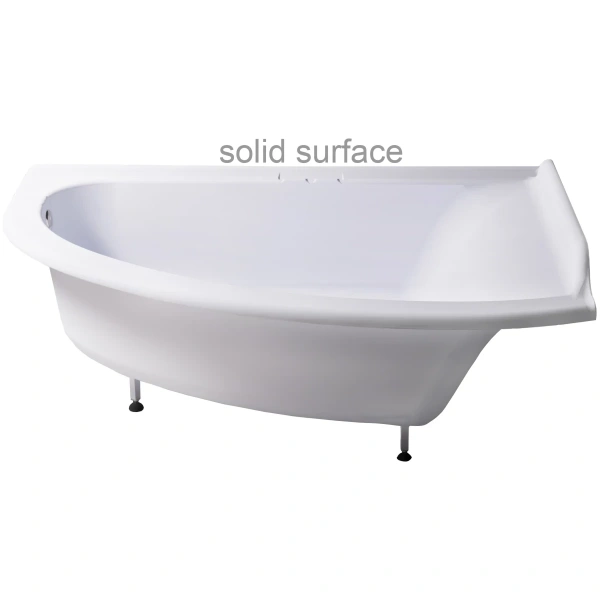 Ванна из литьевого мрамора Astra-Form Анастасия Solid Surface 01010064 182x125 см R, угловая, белый матовый