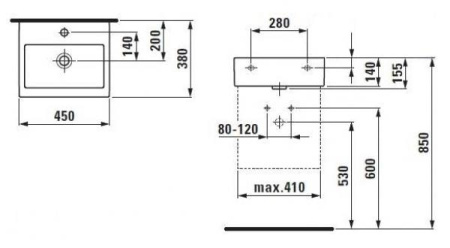 Раковина Laufen Living 8.1543.3.000.104.1
