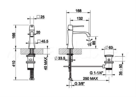 Смеситель для раковины Gessi Mimi 31101.031