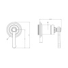 Смеситель для душа Gessi Venti 20 65109#710 латунь