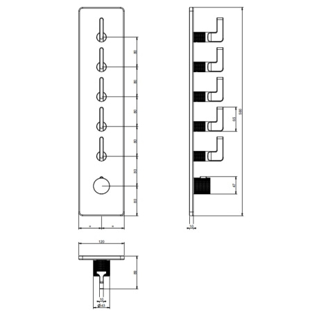 Смеситель для душа Gessi Inciso 58210#246 золото