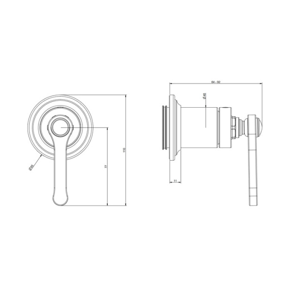 Смеситель для душа Gessi Venti 20 65109#710 латунь