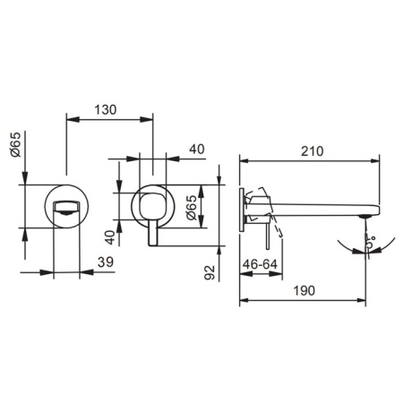 Смеситель для раковины Fantini Lame 24 02 M111B