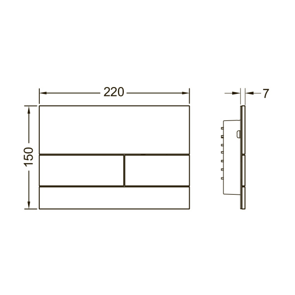 Клавиша смыва Tece TECEsquare II 9240826 серый сатин
