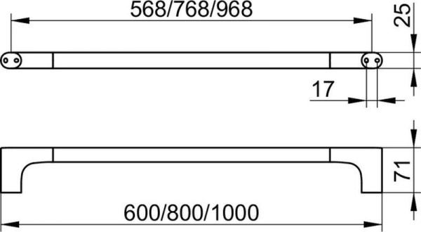 Полотенцедержатель Keuco Edition 400 11501030600 шлифованная бронза