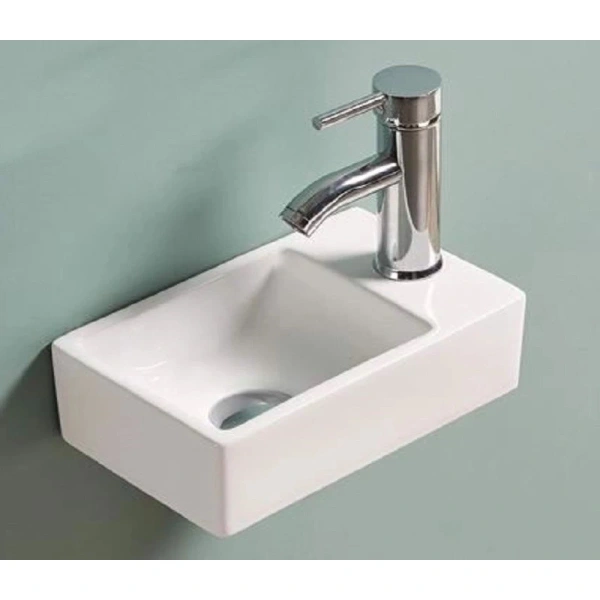 Раковина CeramaLux 9048GTL 29,5x18 см L, рукомойник, белый