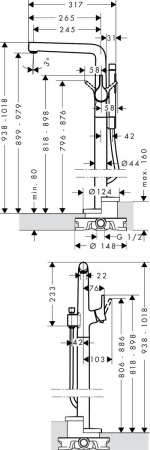 Смеситель для ванны hansgrohe Тalis S New 72412000