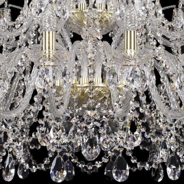 Подвесная люстра Bohemia Ivele Crystal 1411 1411/16+8/360/2d/G