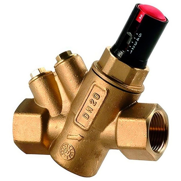 Клапан балансировочный Giacomini R206A автоматический DN20 (3/4") ВВ, Kvs-1.27м3/ч, без штуцеров