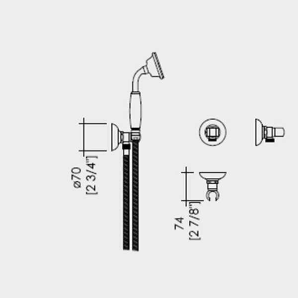 Душевая лейка Devon&Devon Black Morris UTCI220CRBL