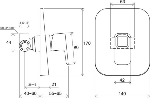 Смеситель для душа Ravak TD 062.00 X070069