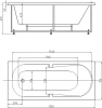 Акриловая ванна Aquatek Лея 170x75 см LEY170-0000045, белый