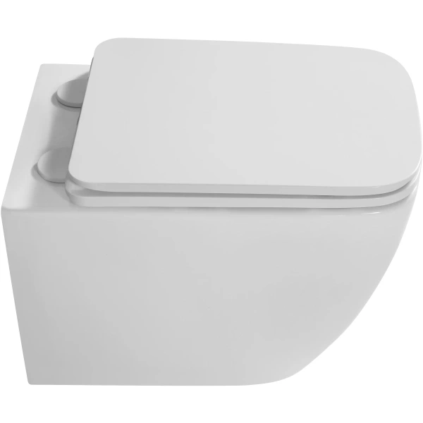 Унитаз подвесной Grossman Thin Rim GR-5603S безободковый, с сиденьем микролифт, белый