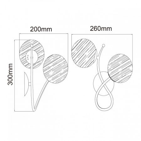 Бра MW-Light Оливия 5 306023502