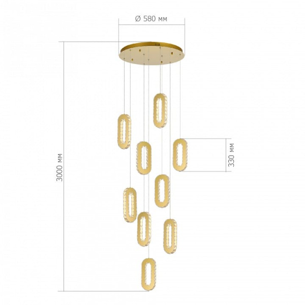 Подвесная люстра ST-Luce Allungo SL6506.203.09