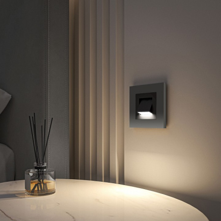 Заглушка для поста с подсветкой без рамки Werkel Turn (черный матовый) W1154708