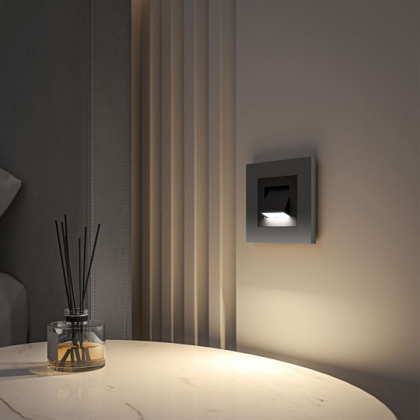 Заглушка для поста с подсветкой без рамки Werkel Turn (черный матовый) W1154708