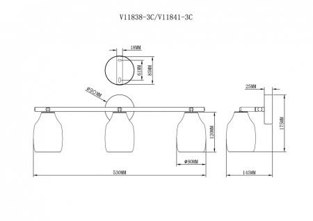 Спот Moderli Adalina V11838-3C